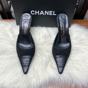 ❤️ CHANEL Lizard Skin & Suede Shoes Size 39 ❤️